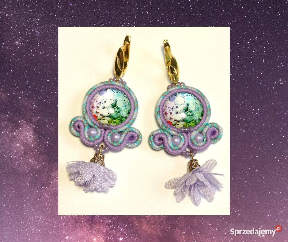 KOLCZYK FIOLETOWE DZIEWCZYNKI SUTASZ lubelskie