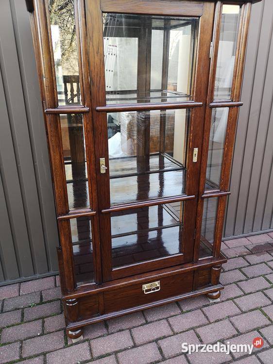 Witryna Serwantka Dębowa Unikat Politura Stara Swarzędz sprzedam