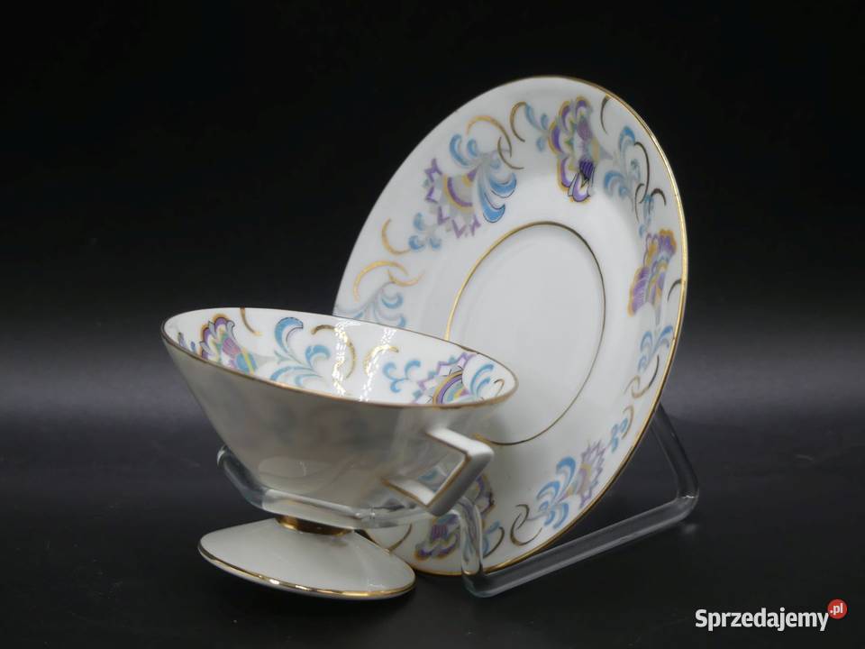 Zjawiskowy komplet do mokki art deco Tułowice wielkopolskie Poznań