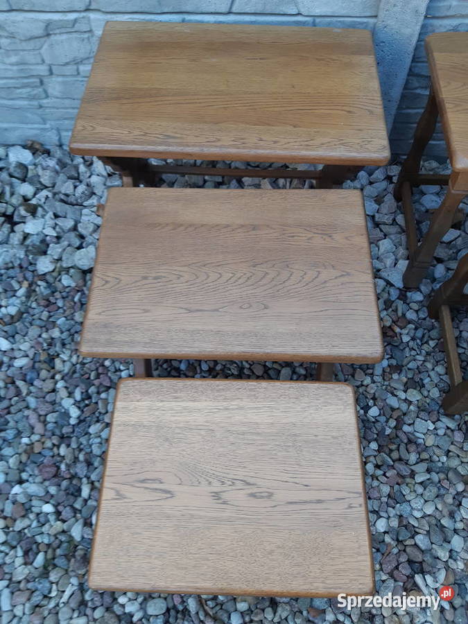 Stoliki Trojaki Kwietniki Stolik Kwietnik Dębowe Drezdenko