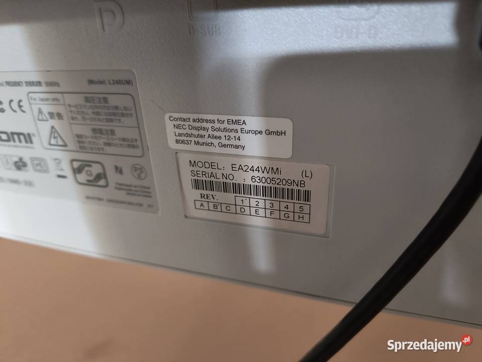 Monitor NEC MultiSync EA24WMi Poznań