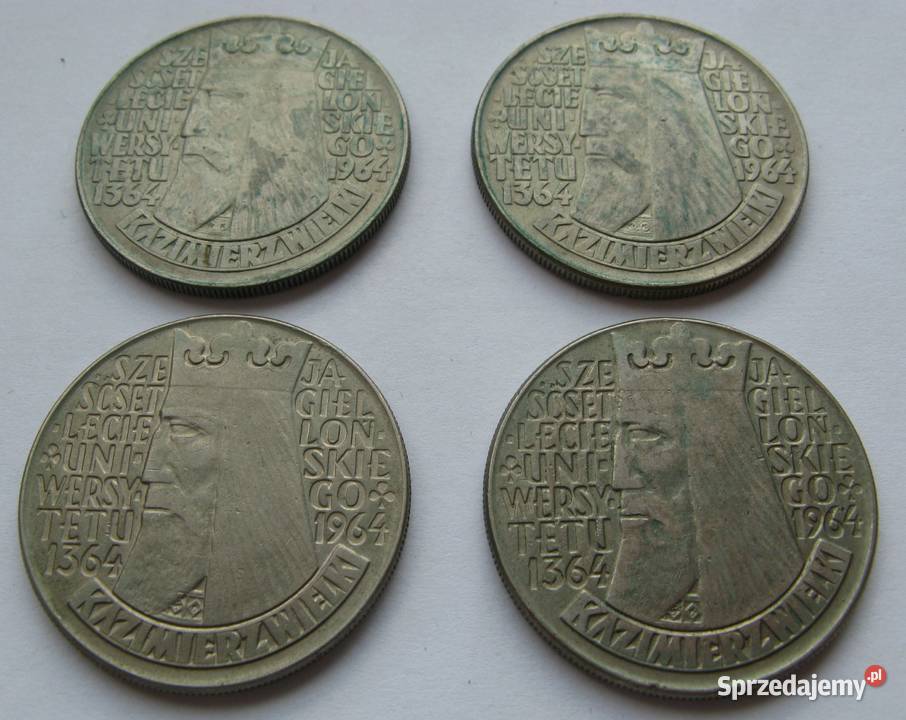 10 Kazimierz Wielki 1964 napis wypukły inne 10 Dąbrowa Górnicza