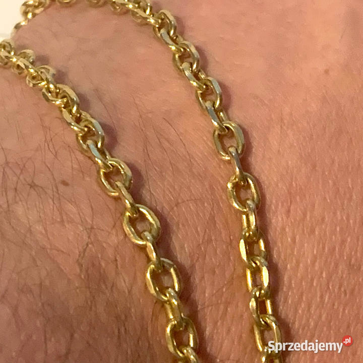 Złoty ŁAŃCUSZEK damski 18K piękny kuty ANKIER 53 złote Warszawa