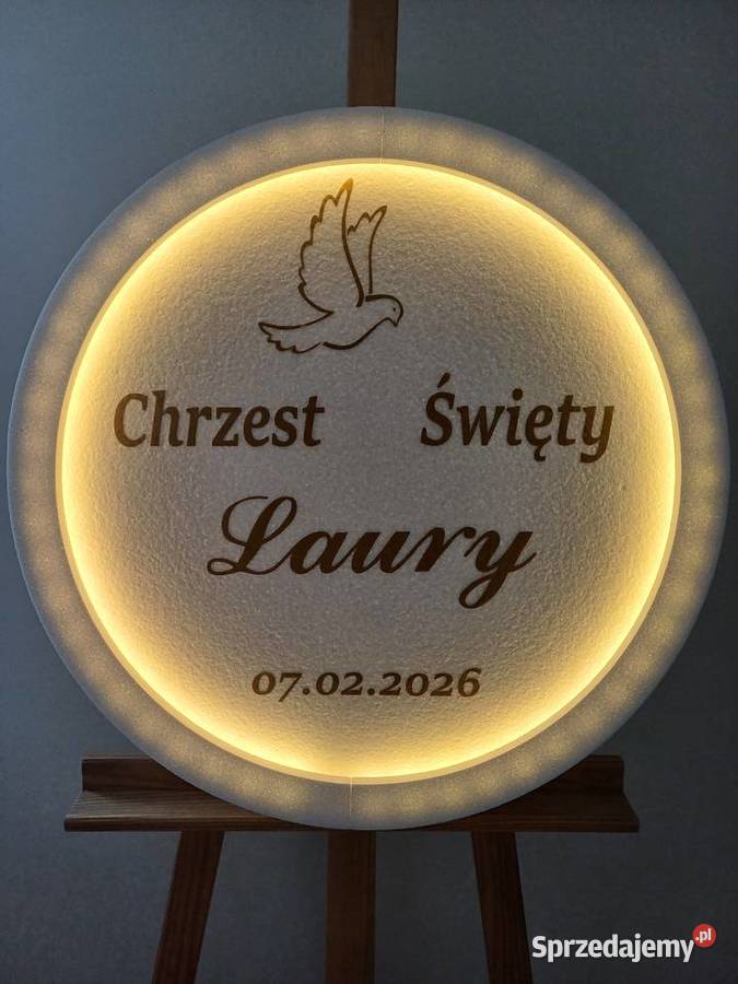 Koło z oświetleniem dekoracja Chrzest Święty Dom i Ogród Dobrzyca