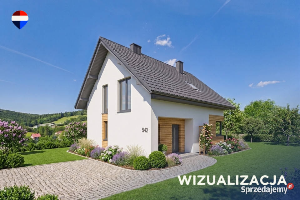 Nowy dom 118 m Skomielna Czarna Działka ok 700 m 700m2 Sprzedaż