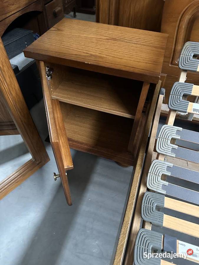Dębowa sypialnia łóżko 160 szafki komoda szafa Meble Sławoszewek