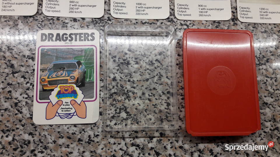 Karty Top Trumps Dragsters Głuchołazy