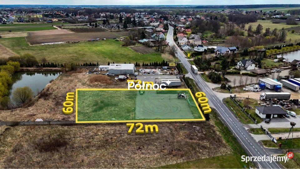 Działka inwestycyjna pod stację paliw myjnię 60m Nieruchomości Wandopol sprzedam
