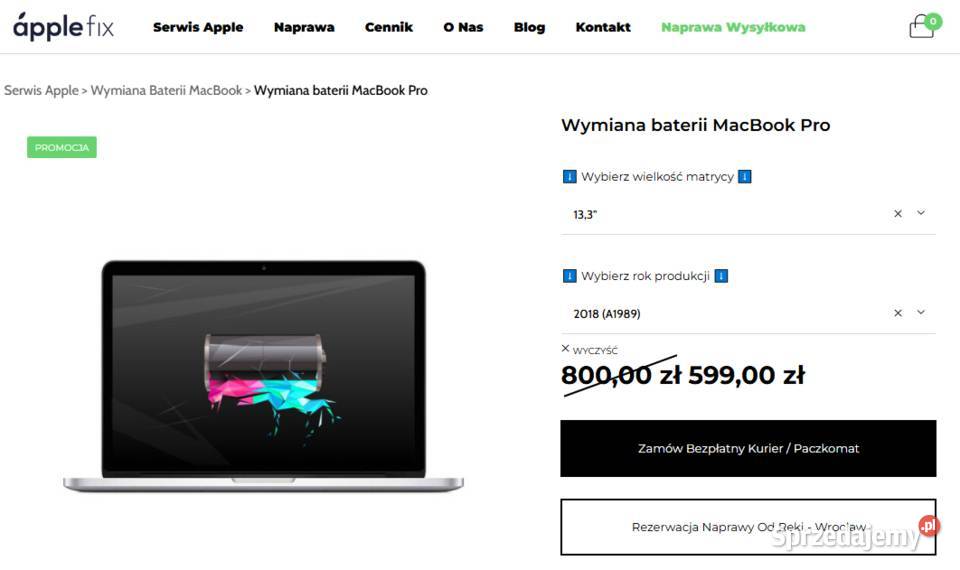 Laptop Apple MacBook Pro 13 A1989 Intel i7 2745 Obsługa standardu 802.11n