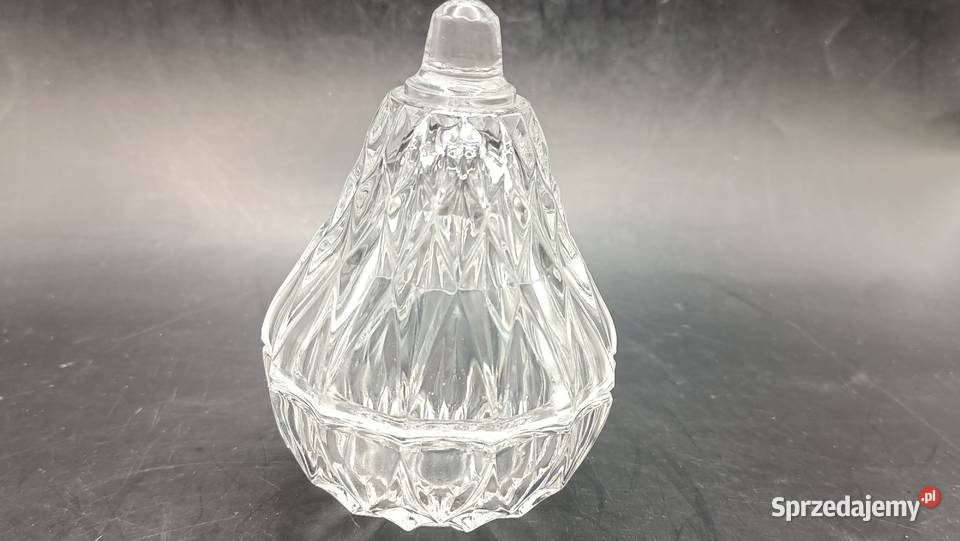 Szklany pojemnik gruszka na biżuterię drobiazgi Zamość