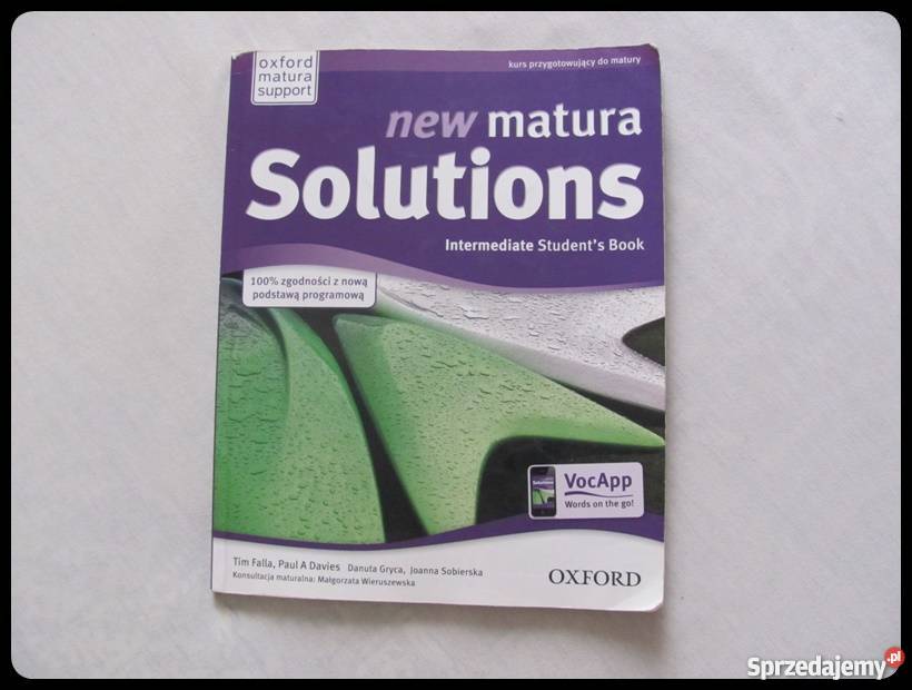 Matura Solutions OXFORD Students book Płock sprzedam