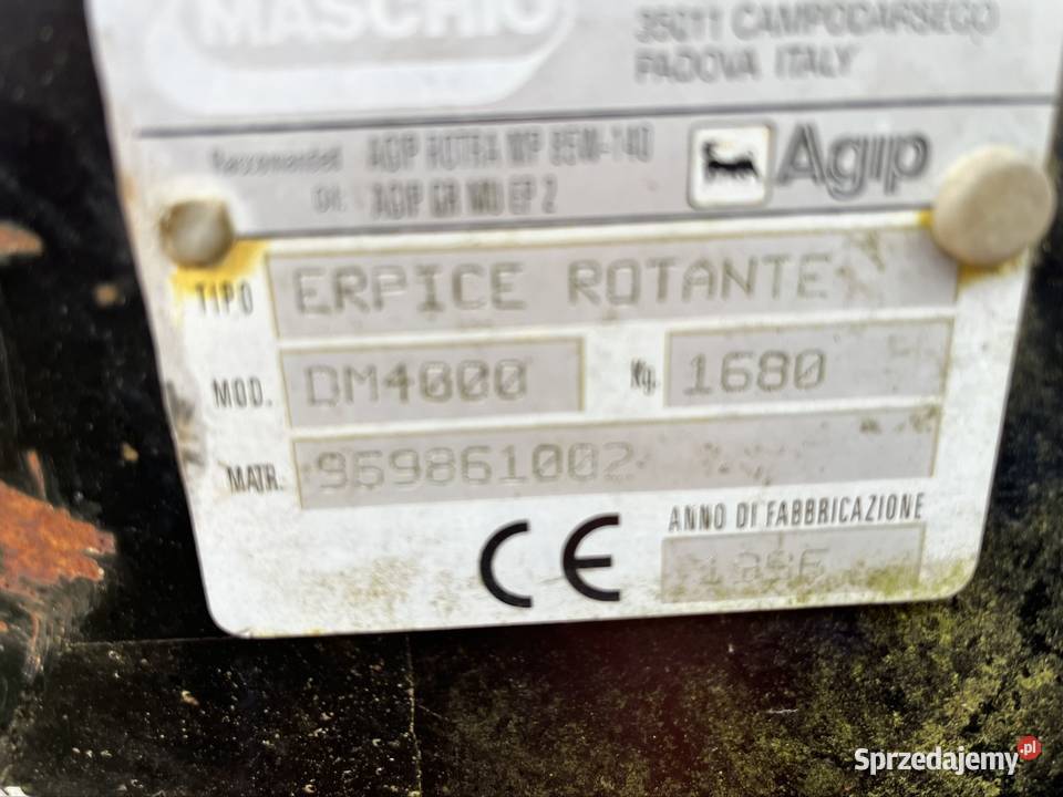 Części Brona Wirowa Maschio DM 4000 wirnikowa wielkopolskie Chwałkowo