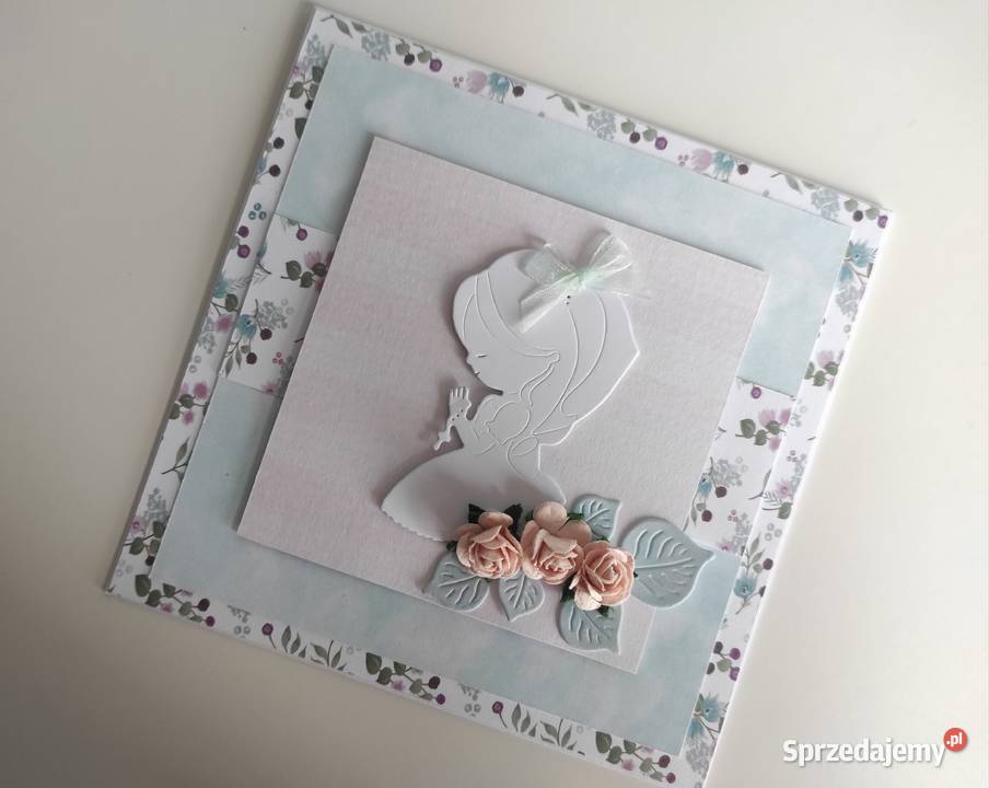 Kartka okolicznościowa ręcznie robiona Komunia Rękodzieło Łódź sprzedam