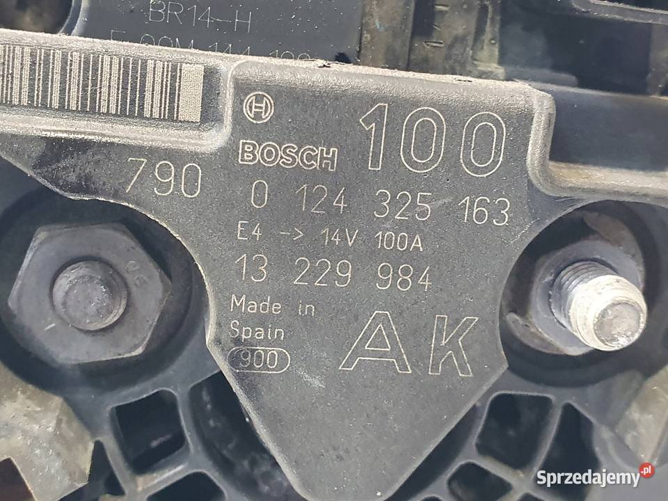 ALTERNATOR Opel Astra III H 16 16V bosch Układ elektryczny silnika Chełm