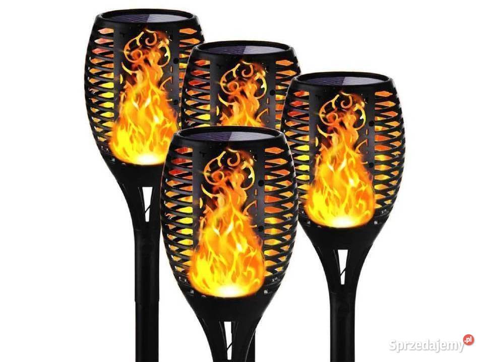Lampa ogrodowa LED efekt płomienia 4 SZTUKI