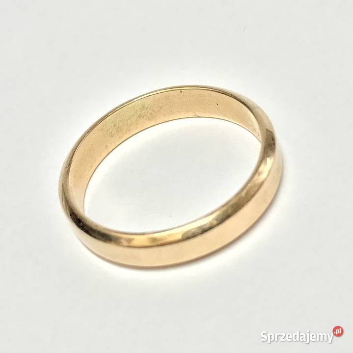 Złota OBRĄCZKA ślubna DAMSKA 14K KLASYCZNA r 17 Warszawa