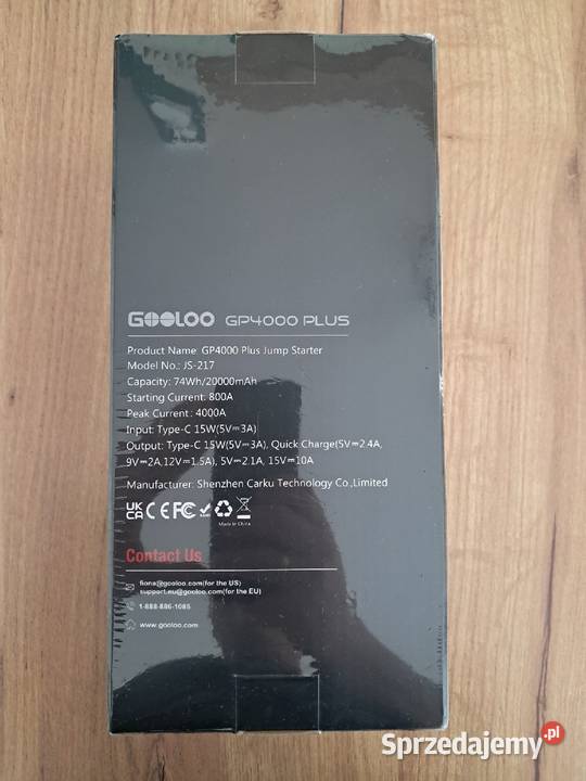 Gooloo 4000A booster power bank 26800 mAh