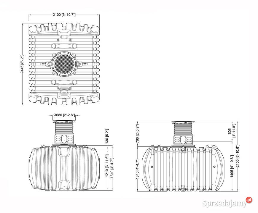 ZBIORNIK NA DESZCZÓWKĘ 5000L FLAT Wrocław