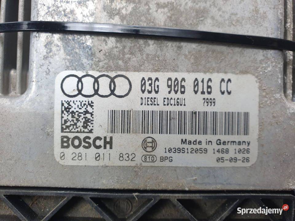 KOMPUTER SILNIKA ECU AUDI A3 8P 03G906016CC Pozostałe
