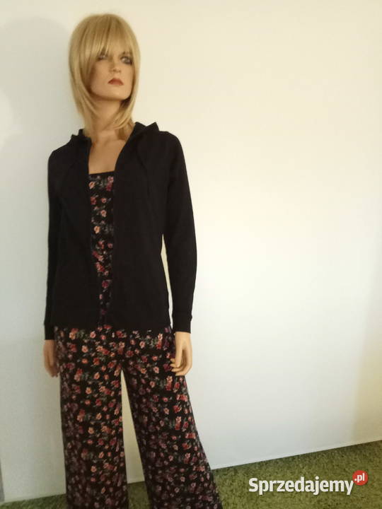 Bluza bawełniana FF czarna z kapturem r 38 Pszczyna