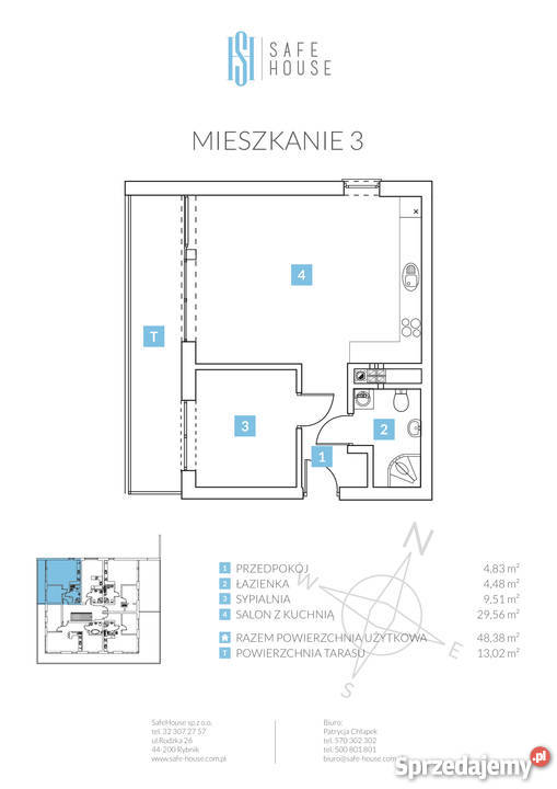 Nowoczesne mieszkanie deweloperskie w samym Rok budowy 2014 Rybnik