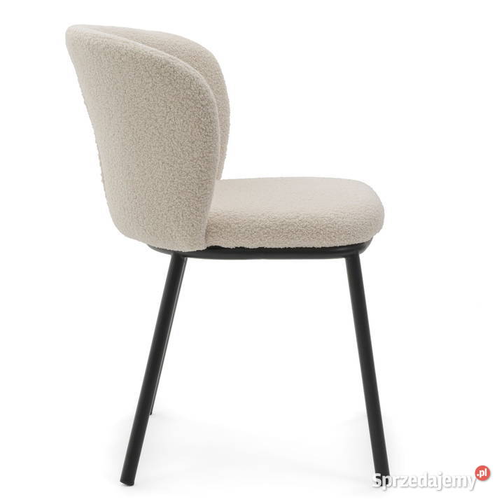 Krzesło Tapicerowane Bari Jasnobeżowe Boucle sprzedam