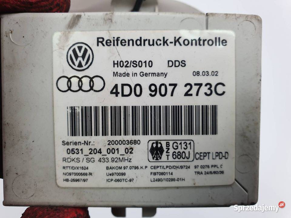 MODUŁ AUDI A8 D2 4D0907273C Lipno