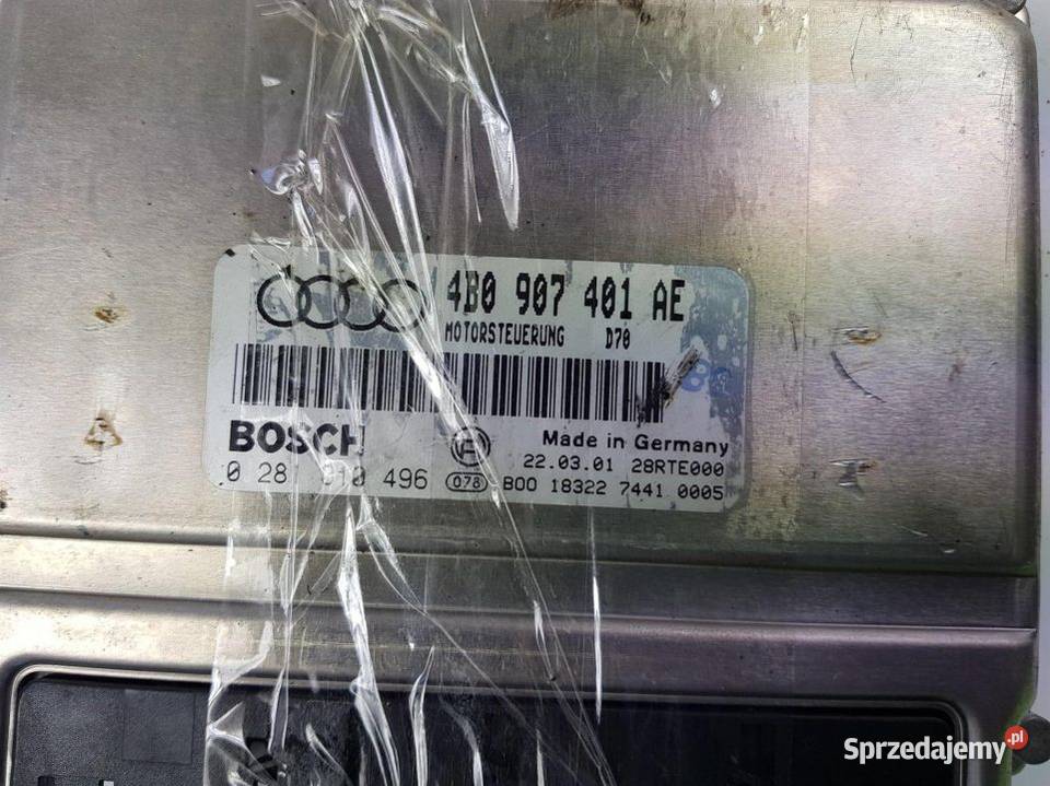 KOMPUTER SILNIKA ECU A6 C5 4B0907401AE osobowe Motoryzacja kujawsko-pomorskie Lipno