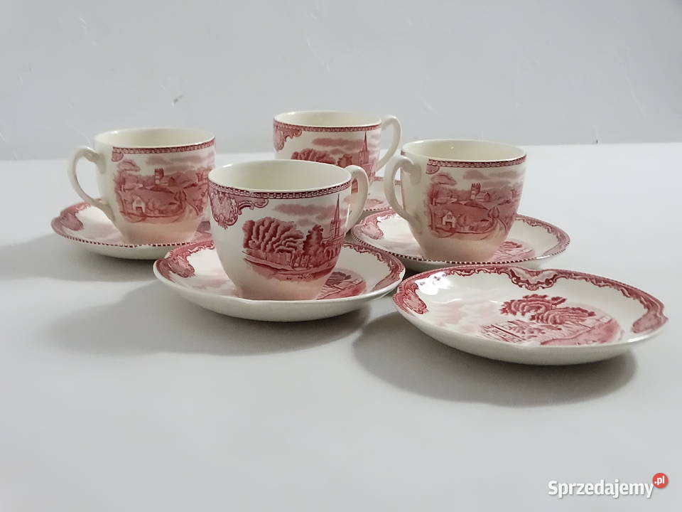 Zestaw 4 filiżanek Johnson Bros Old Britain lubelskie Biłgoraj sprzedam
