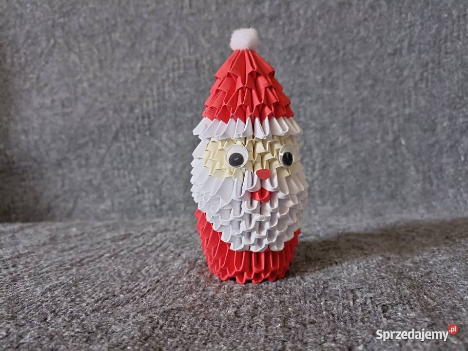 Święty Mikołaj Origami Modułowe 3D