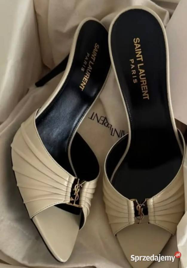Klapki SAINT LAURENT BABYLONE szpilki sandały Ysl