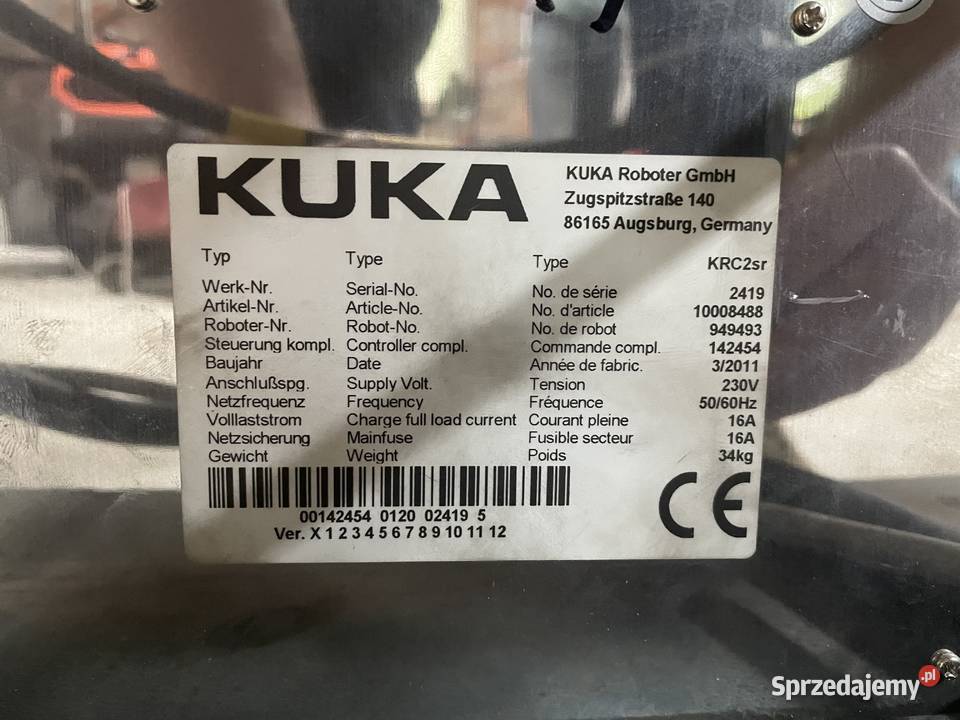 Robot Przemysłowy Kuka KRC2sr KR5 Sixx R650 Stryków