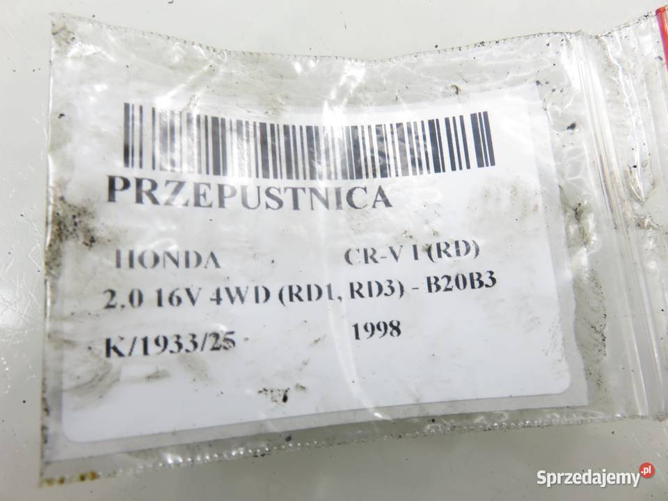 PRZEPUSTNICA HONDA CRV I 20 16V B20B3 osobowe Silniki i osprzęt małopolskie