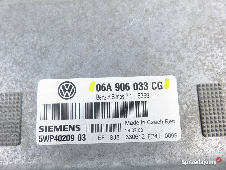 STEROWNIK VW TOURAN I 16 BGU 06A906033CG osobowe