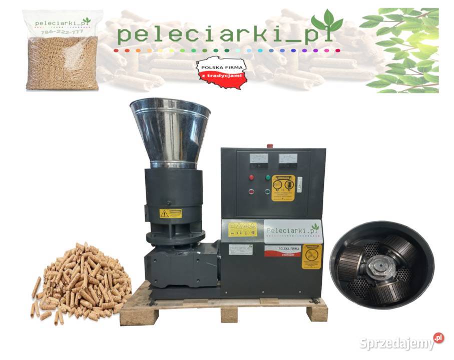 Pelleciarka 15 kW ruchome rolki uniwersalna Częstochowa