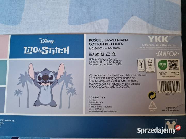 NOWA Pościel Stitch Lilo i Stitch bawełniana dolnośląskie Wrocław