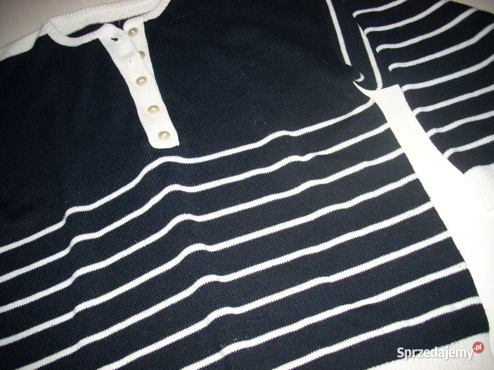 Sweter Czarno Biały L 40 Wkładane przez głowę Nowy Sącz