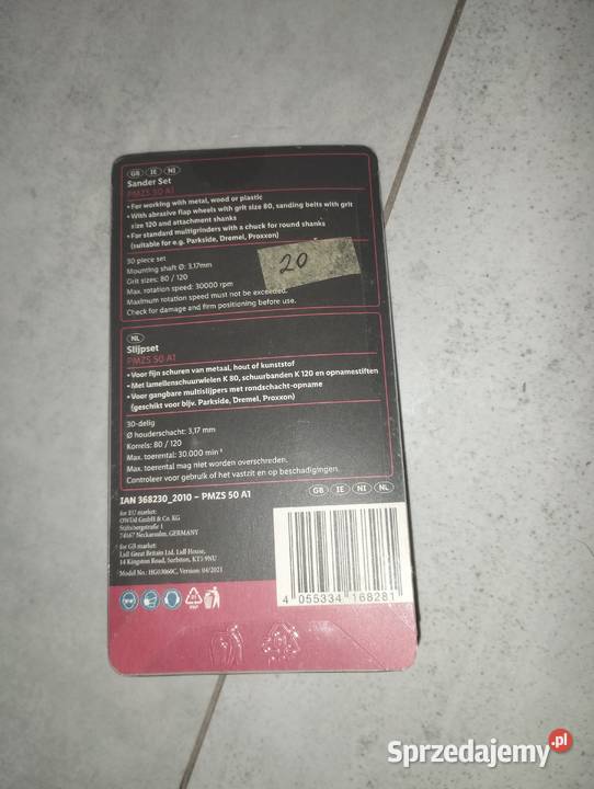 Parkside zestaw do szlifowania Nowy