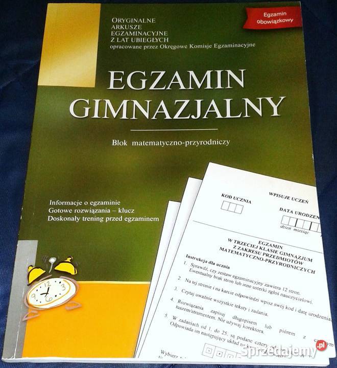 Egzamin Gimnazjalny Blok matematyczno Chełm sprzedam
