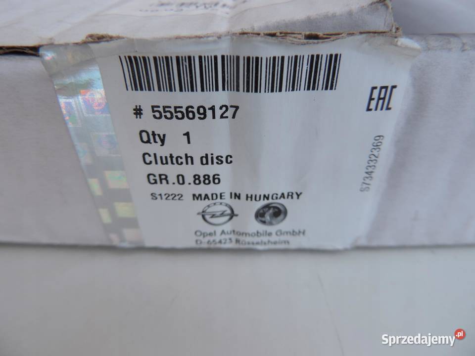 TARCZA SPRZĘGŁA OPEL ASTRA J 14T 55569127 NOWA osobowe