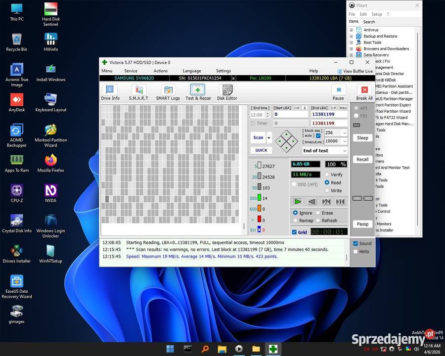 Dysk twardy Samsung SV0682D 68GB IDE ATA66 Retro Kraków