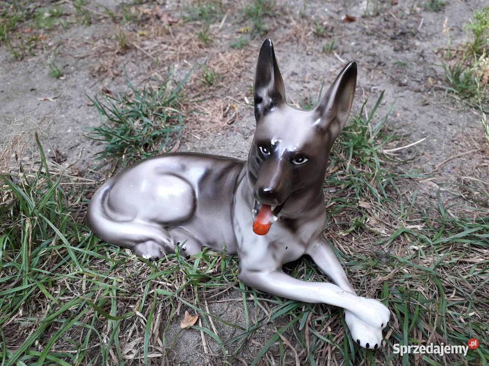 Na prezent figurka porcelanowa wilczur wilk Warszawa