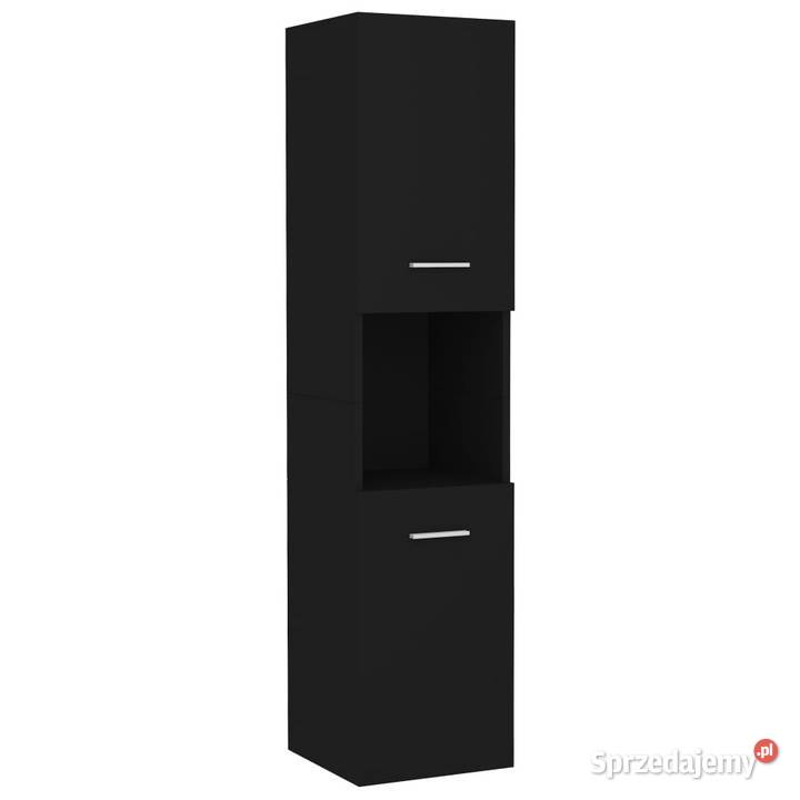 Szafka łazienkowa czarna 30x30x130 materiał Warszawa