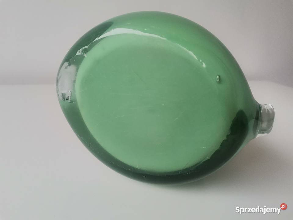 Stary zielony wazon Płetwa Rekina huta Tarnowiec Antyki, Sztuka, Kolekcje śląskie Katowice
