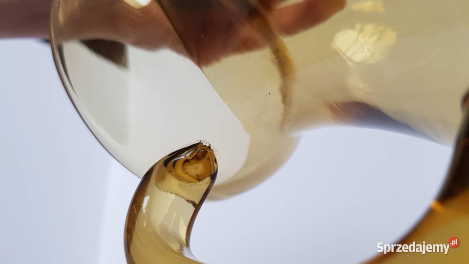 Ciężki wazon amfora Huta Sudety Horbowy kolorowe Dąbrowa Górnicza