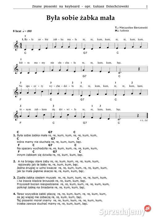 Piosenki na keyboard nuty 31 znanych polskich Poznań sprzedam