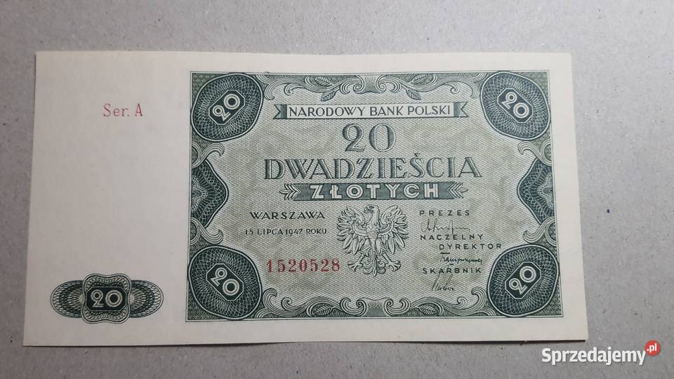 20 złotych 1947 s A UNCUNC Warszawa