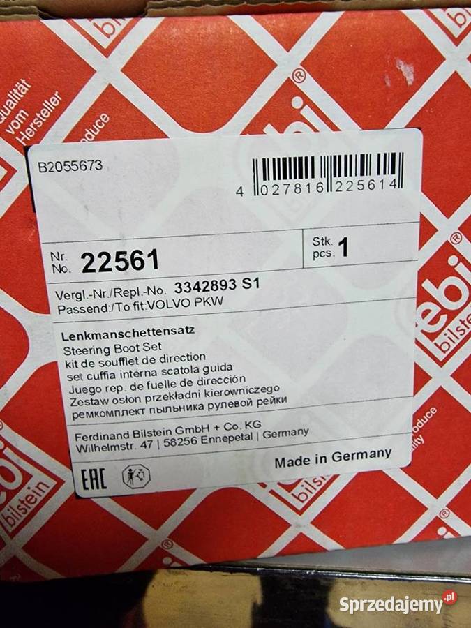 Zestaw osłon układu kierowniczego Febi 22561 Kielce