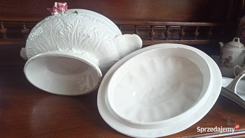 Waza z różami wielka Ręcznie zdobiona Wspaniałe