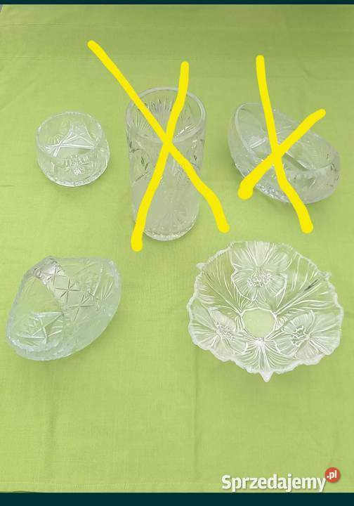 Kryształ ozdobny owalny z kabłąkiem koszyk z lat